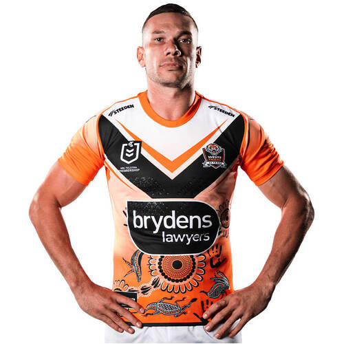 Wests Tigers NRL 2024 Steeden Indigenous Jersey Adults Sizes S-5XL!