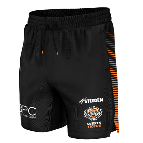 Wests Tigers NRL 2023 Steeden Training Shorts Sizes S-7XL!