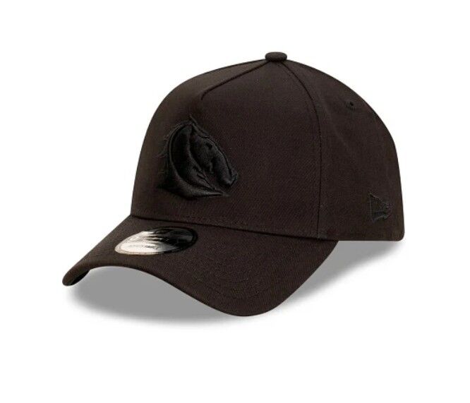 Brisbane Broncos NRL New Era 9Forty Black Snapback Cap Hat!