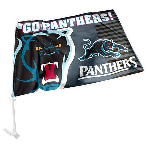 Penrith Panthers NRL Car Flag 30 cm x 49 cm x 2 Flags!