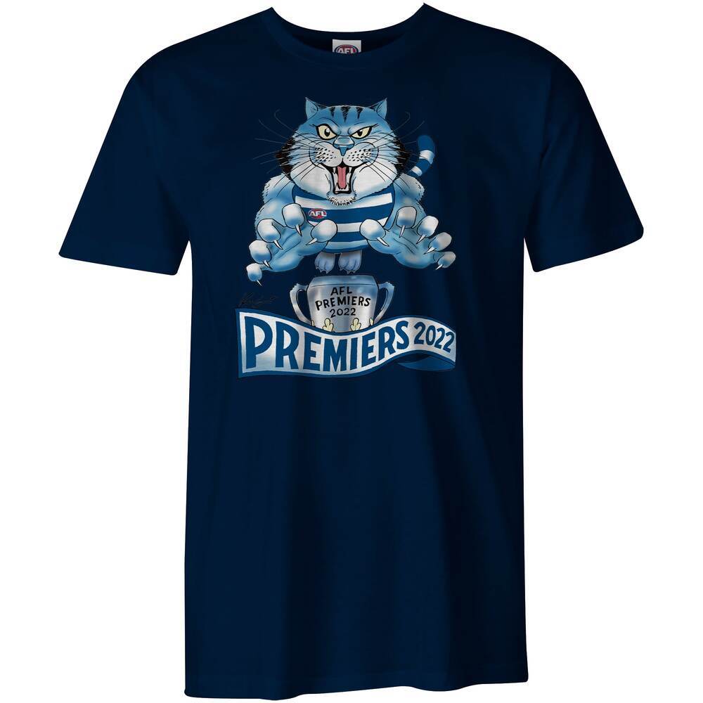 Geelong Cats AFL 2022 Premiership Mark Knight T Shirt Sizes S-3XL!