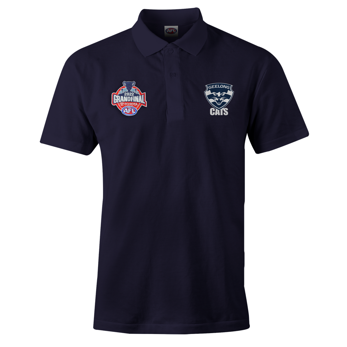 Geelong Cats AFL 2022 Playcorp Grand Final Polo Shirt Sizes S-3XL!