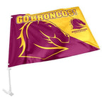 2 x Brisbane Broncos NRL Car Flag 30 cm x 49 cm!