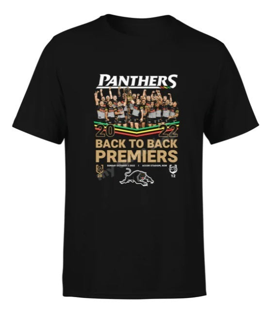 Penrith Panthers NRL 2022 Celebration Photo Premiers Shirt Size S-5XL! F*