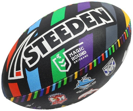 Official 2024 Magic Round NRL Steeden Rugby League Football Size 11 Inch!