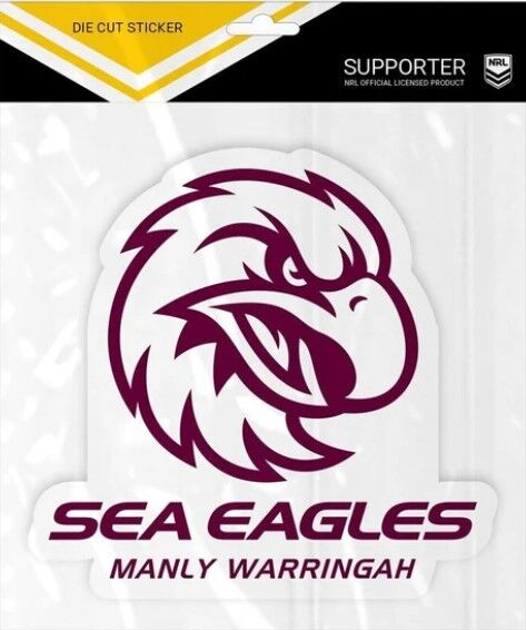 Official NRL Manly Sea Eagles Large Team Logo Die Cut Decal Sticker