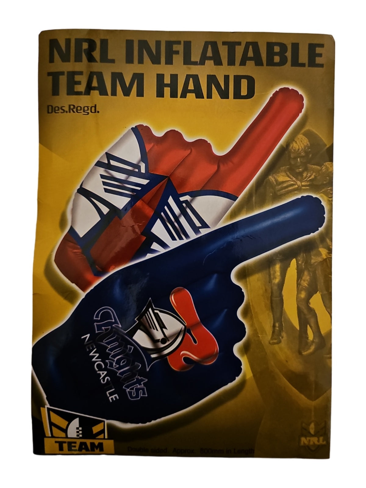 Newcastle Knights NRL Inflatable Hand Finger Sign