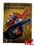 Newcastle Knights NRL Inflatable Hand Finger Sign X 2