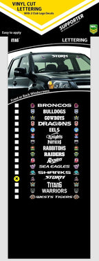 Melbourne Storm NRL iTag UV Car Windscreen Window Lettering Decal Sticker