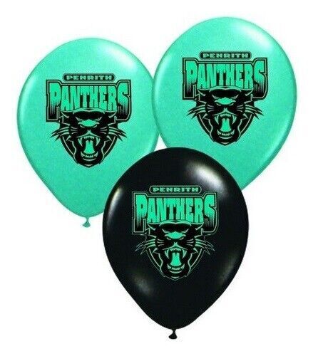 Penrith Panthers NRL Birthday Bunting Flags 5 metre & 10 Helium Balloons