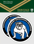 Canterbury Bulldogs NRL iTag UV Car Heritage Logo Mini Decal Sticker (2 Pack)