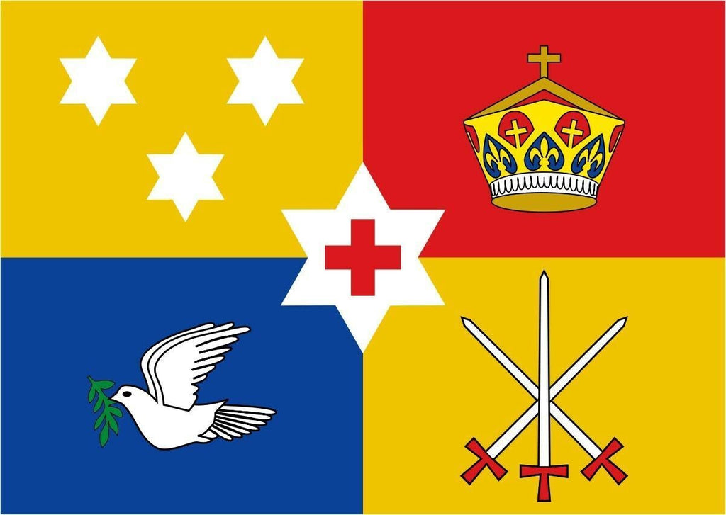 Tonga Royal Crest Flag Mate Ma'a Tonga Rugby League Tonga Flag 90 cm x 150 cm!