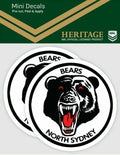 North Sydney Bears ARL NRL iTag UV Car Heritage Logo Mini Decal Sticker (2 Pack)