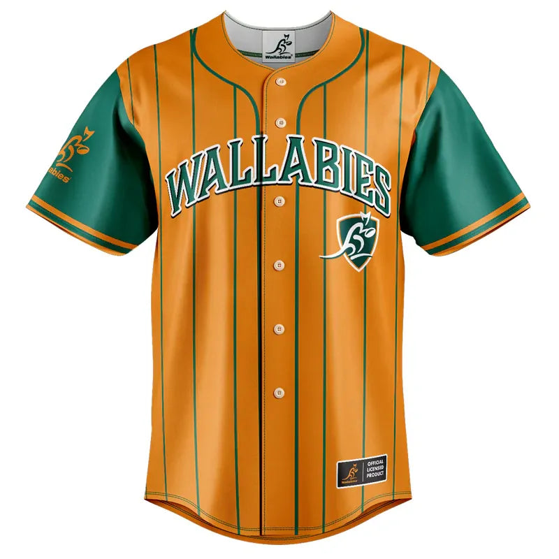 Australian Wallabies ARU Baseball Slugger Jersey Sizes S-5XL!
