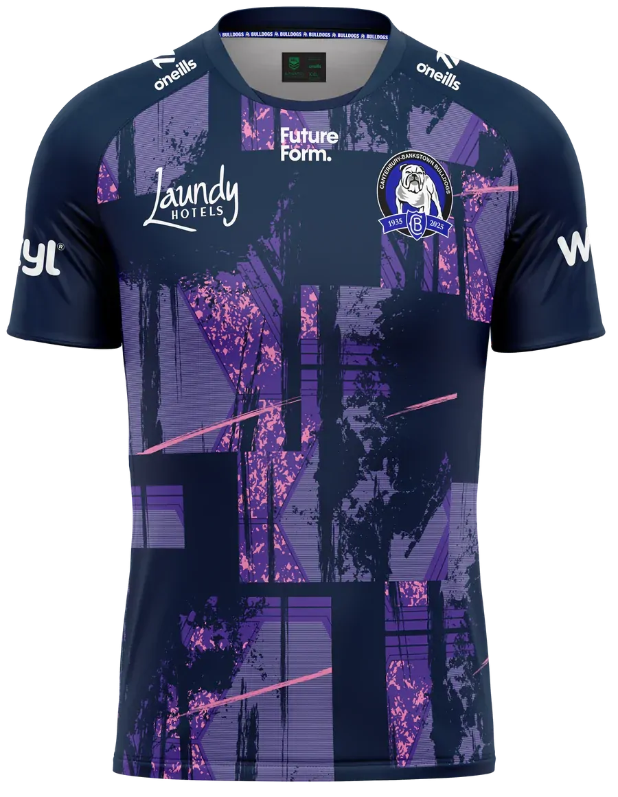 Canterbury Bulldogs NRL 2025 Captains Run Shirt Sizes S-7XL& Kids 13/14!