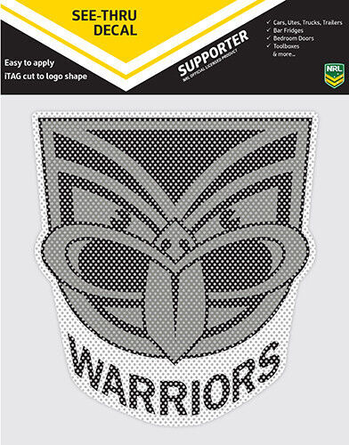 New Zealand Warriors NRL iTag UV Car See Thru Logo Window Decal Sticker