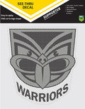 New Zealand Warriors NRL iTag UV Car See Thru Logo Window Decal Sticker