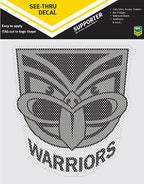 New Zealand Warriors NRL iTag UV Car See Thru Logo Window Decal Sticker