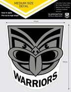 New Zealand Warriors Official NRL iTag UV Car Medium Decal Sticker