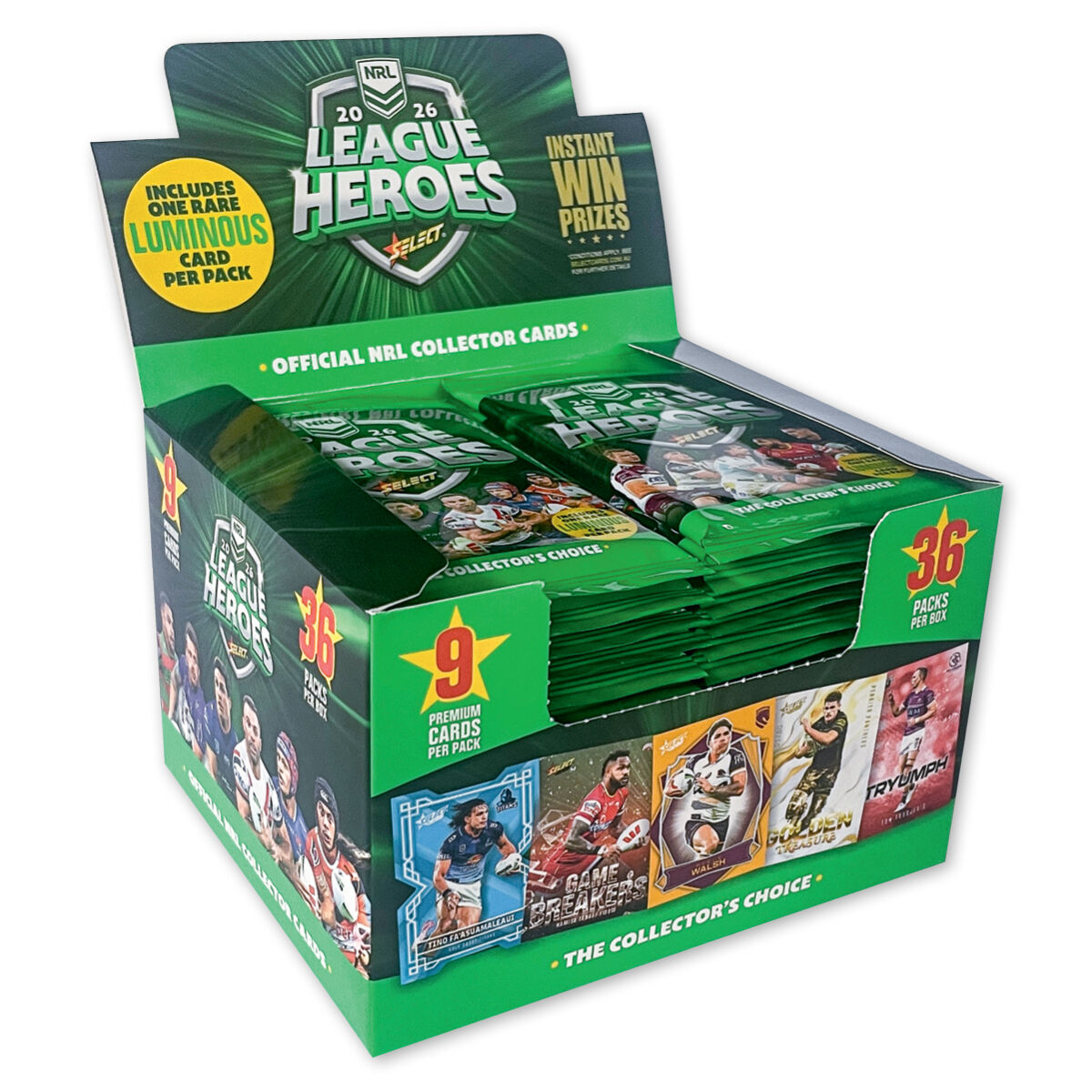 2026 NRL League Heroes Trading Cards Box (36 Packs)