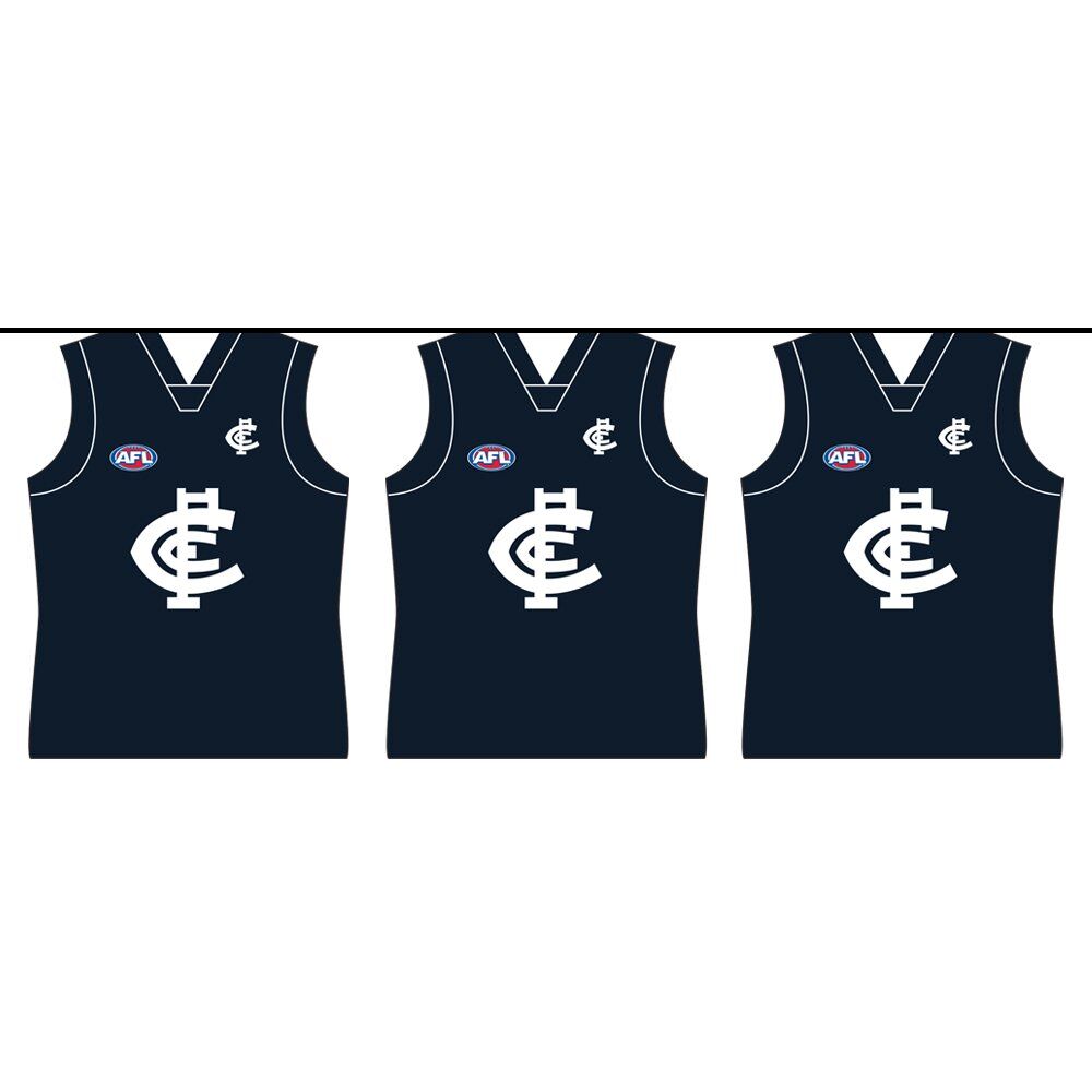 Carlton Blues AFL Birthday Party Pack 10 Balloons & 4m Bunting Flags!