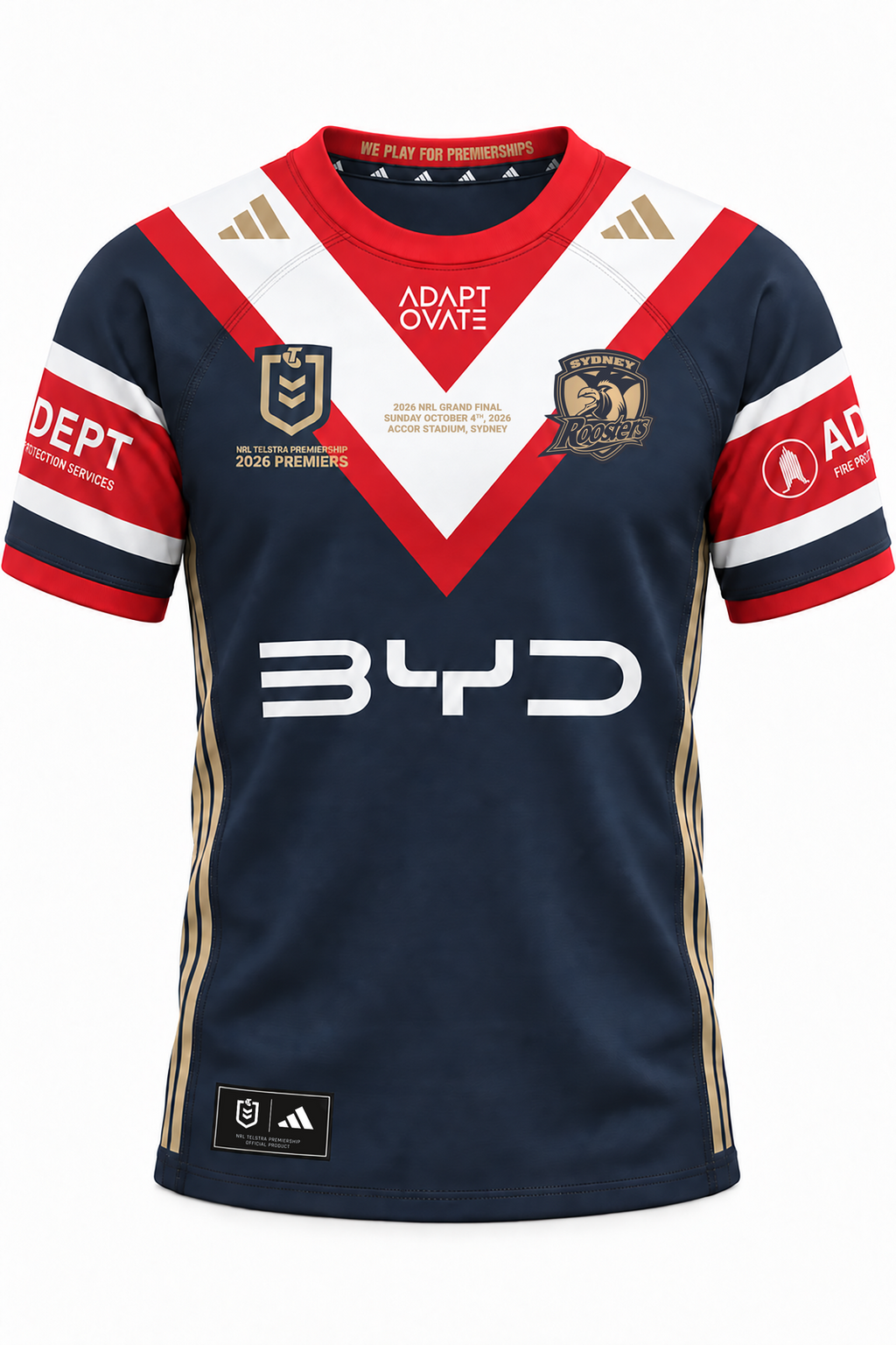 Sydney Roosters NRL 2026 Adidas Premiers Home Jersey Sizes XS-5XL! PRE SALE