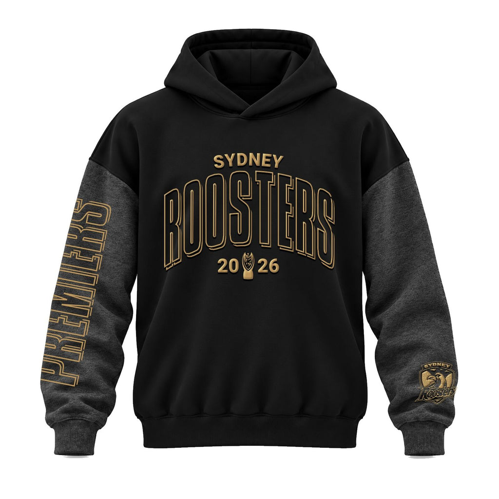 Sydney Roosters NRL 2026 Premiers Gold Hoodie Sizes S-5XL!