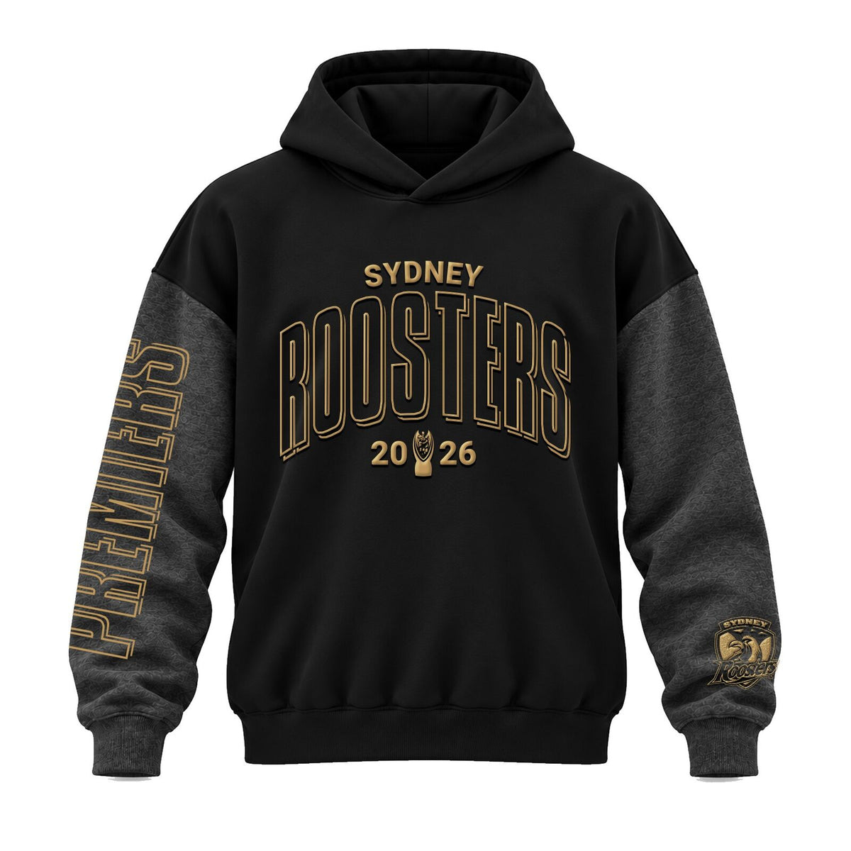 Sydney Roosters NRL 2026 Premiers Gold Hoodie Sizes S-5XL!
