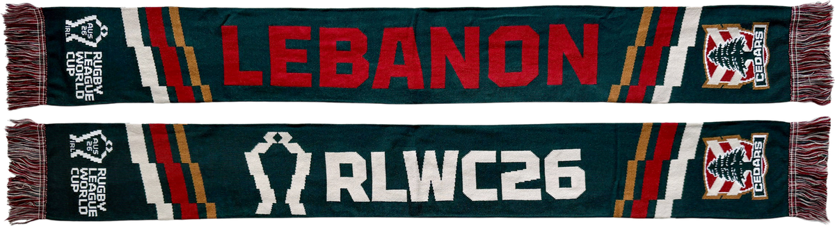 Lebanon Cedars Rugby League 2026 RLWC Knitted Scarf!