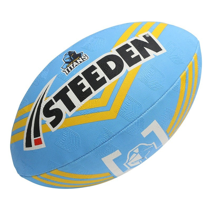 Gold Coast Titans NRL Steeden Rugby League Football Size 5!