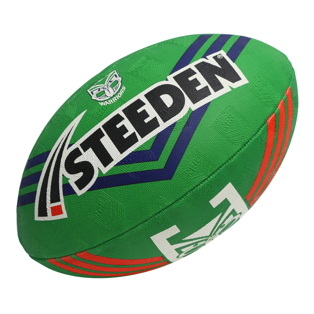 New Zealand Warriors NRL Steeden Rugby League Football Size 5!