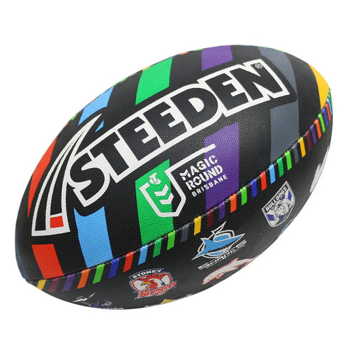 2024 Official Magic Round Replica NRL Steeden Rugby League Football Size 5!