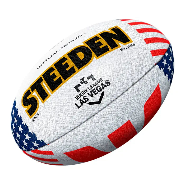 2025 Official Las Vegas Replica Ball NRL Steeden Football Size 5!