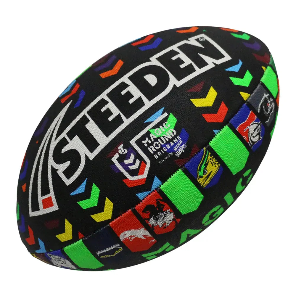 2025 Official Magic Round Replica NRL Steeden Rugby League Football Size 5!