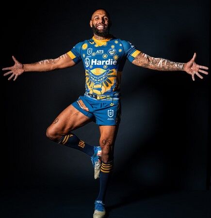 Parramatta Eels NRL 2025 Macron Indigenous Jersey Sizes S-6XL!
