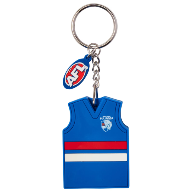 Official Western Bulldogs  3D AFL Team Guernsey Scented Keyring Keychain