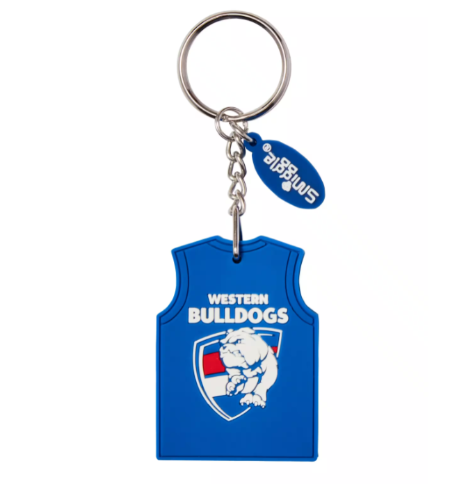 Official Western Bulldogs  3D AFL Team Guernsey Scented Keyring Keychain