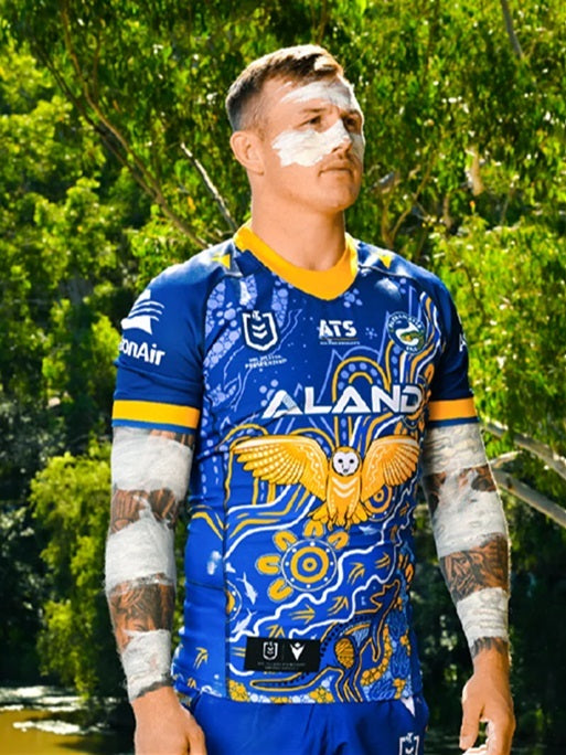 Parramatta Eels NRL Macron Indigenous Jersey Sizes S-6XL! T4