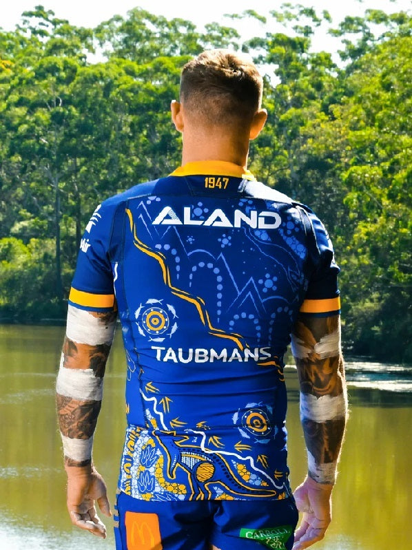 Parramatta Eels NRL Macron Indigenous Jersey Sizes S-6XL! T4
