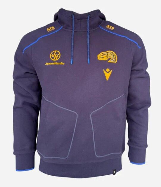 Parramatta Eels NRL 2026 Macron Navy Players Travel Hoody Sizes S-5XL!