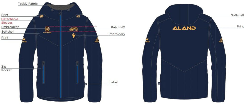 Parramatta Eels NRL 2026 Macron Padded Bomber Jacket Sizes S-3XL!