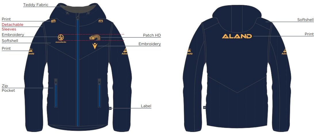 Parramatta Eels NRL 2026 Macron Padded Bomber Jacket Sizes S-3XL!