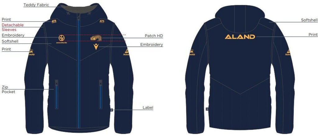 Parramatta Eels NRL 2026 Macron Padded Bomber Jacket Sizes S-3XL!