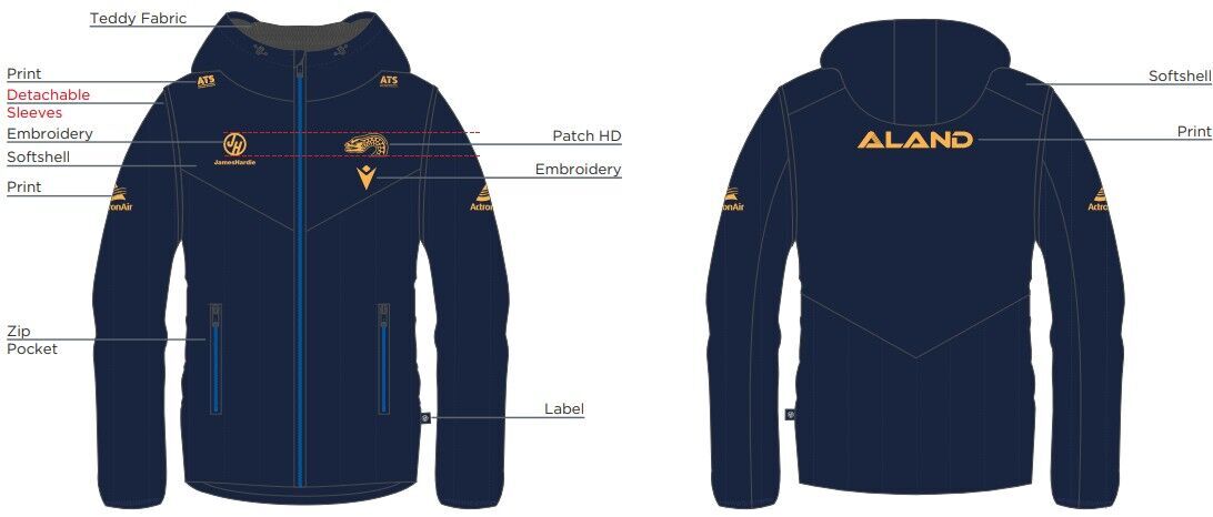 Parramatta Eels NRL 2026 Macron Padded Bomber Jacket Sizes S-3XL!