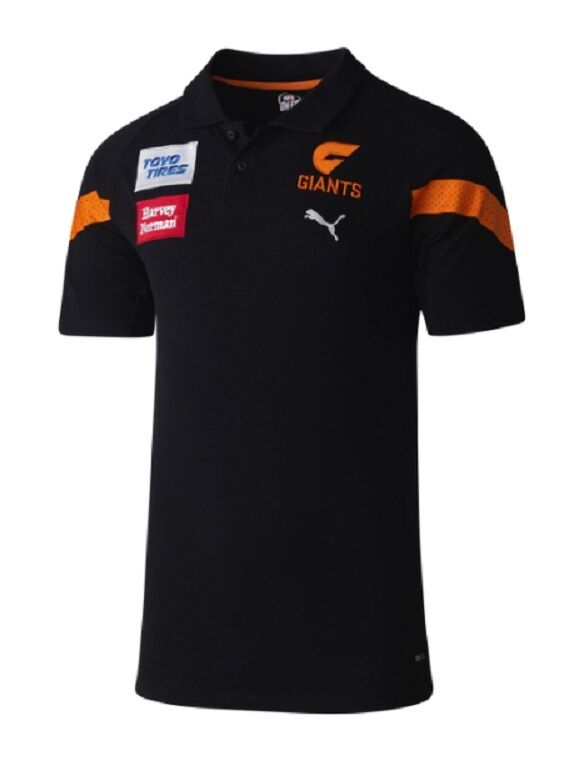 GWS Giants AFL Puma Players Team Polo Sizes S-2XL! T2