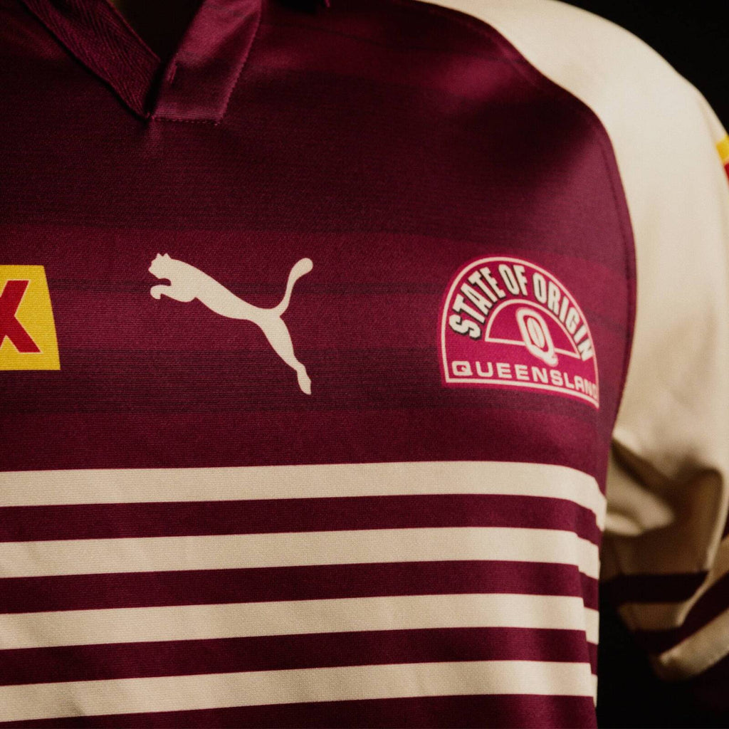 Queensland Maroons QRL Puma Captains Run Jersey Sizes S-6XL! T4
