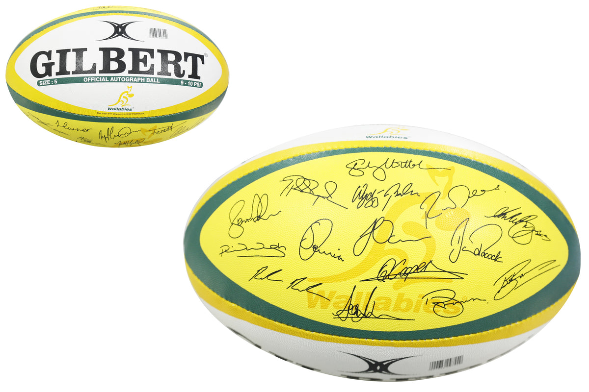 Australian Wallabies Autograph Gilbert Rugby Steeden Rugby League Football Size 5!