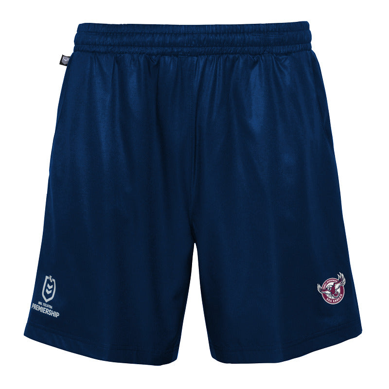 Manly Sea Eagles NRL Performance Training Shorts Size S-2XL! T3