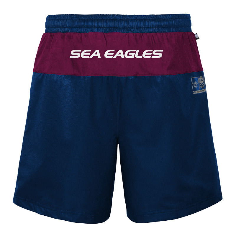 Manly Sea Eagles NRL Performance Training Shorts Size S-2XL! T3