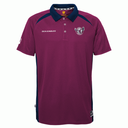Manly Sea Eagles NRL Outerstuff Performance Polo Shirt Size S-2XL! S3